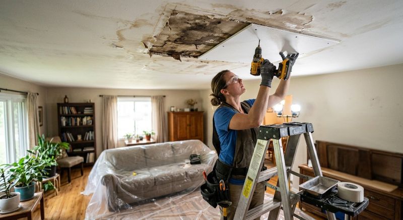 Ceiling Water Damage Repair in Kansas City, KS