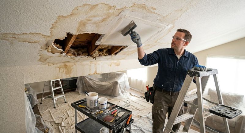 Ceiling Water Damage Repair in Kansas City, KS