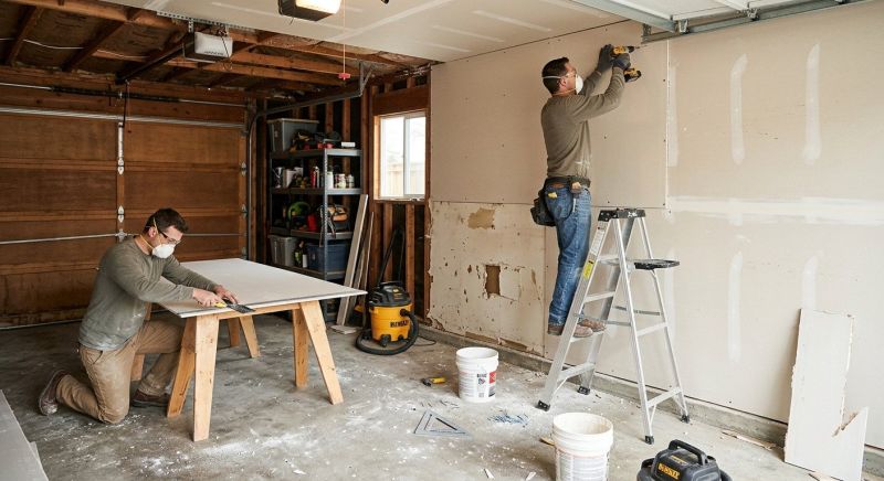 Garage Drywall Replacement in Denver, CO